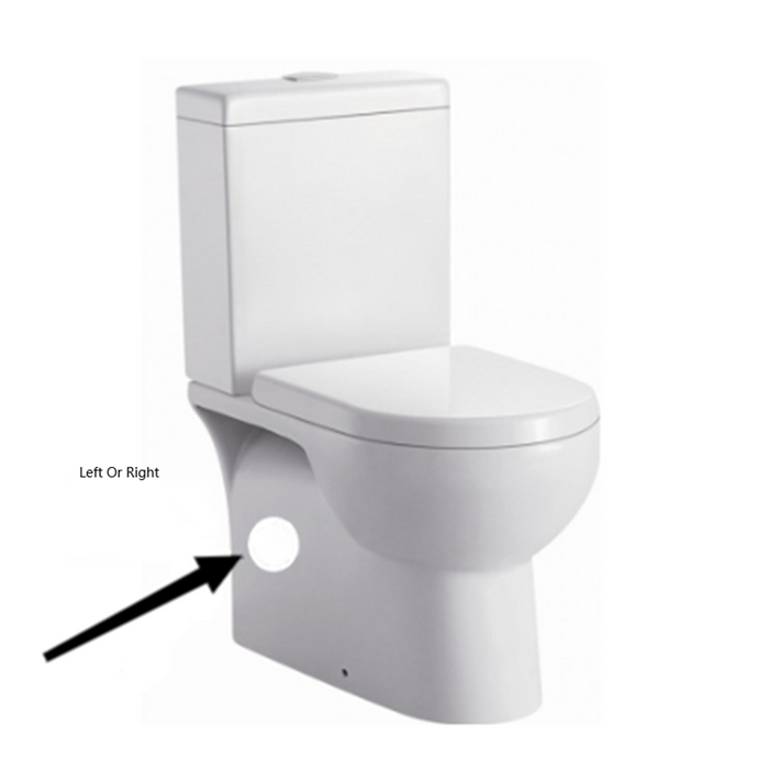 650*385*830mm Unicasa Moi Trinity Gloss White Rimless Left/Right Hole Back To Wall Close Couple Skew Toilet