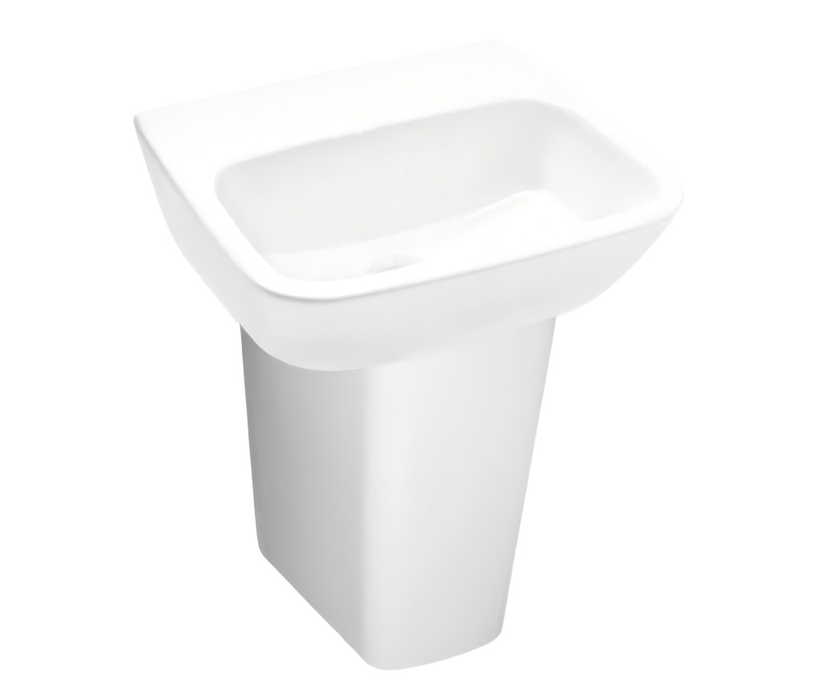 457*390mm Johnson Suisse Emilia MKII White Vitreous china Square with Shroud Basin