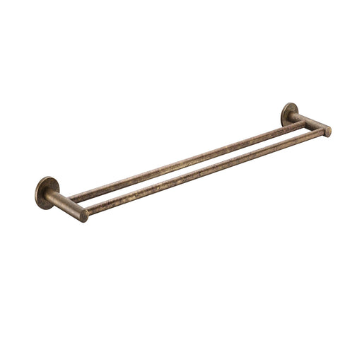 800mm Mica Living Brass Double Towel Rail - HD reno