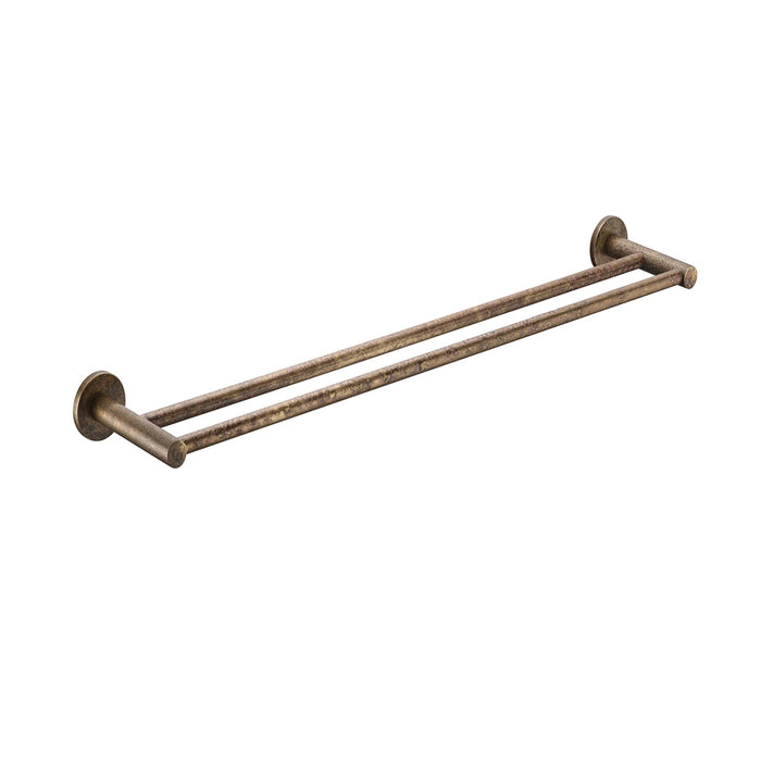 800mm Mica Living Brass Double Towel Rail - HD reno