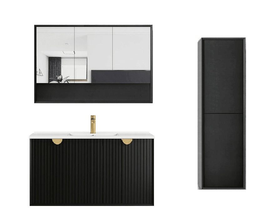 1200mm Otti Marlo Vanity Wall Hung Cabinet and Shaving Cabinet Tall Boy
