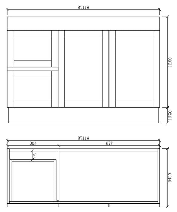 600-1500*450mm Concrete Grey Full Plywood Shaker Wall Hung Vanity With/Without Top - HD reno