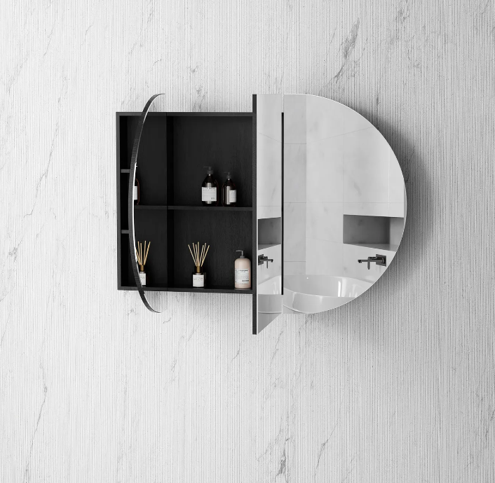 1200mm Bondi Black Wall Hung Vanity and Tall Boy and Shaving Cabinet