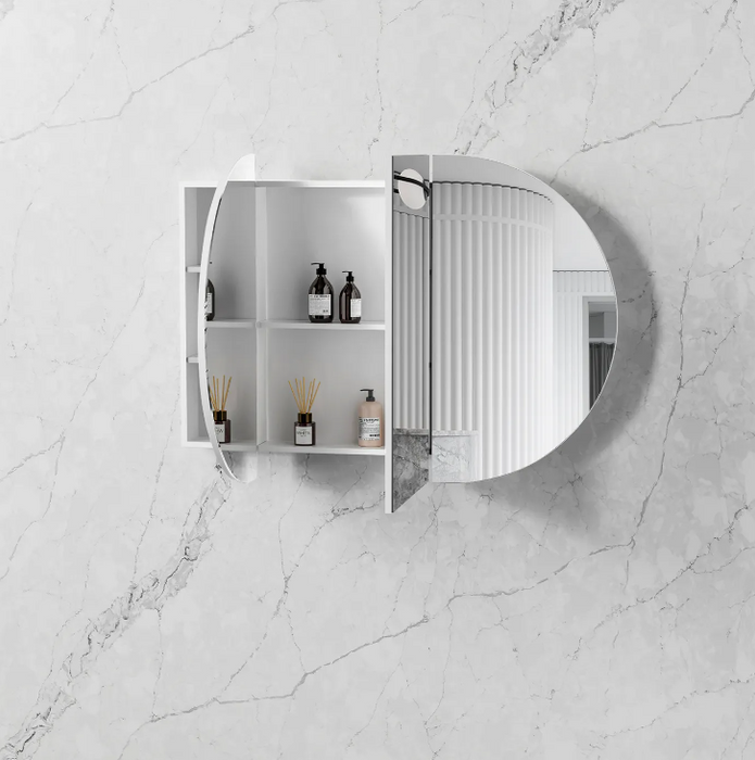 1200mm Bondi Matte White Wall Hung Vanity and Tall Boy and Shaving Cabinet