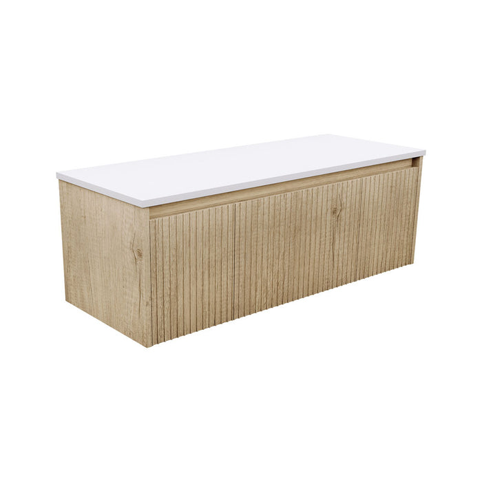 750-1500*460*420mm FIE Alina White Scandi Oak Cabinet Only and Ceramic / Stone Top Available Wall Hung Vanity