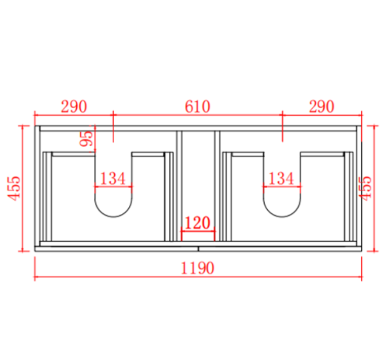 600-1500*460*560mm Stella Walnut Bathroom Vanity Wall Hung Cabinet Only and Ceramic/Stone Top Available