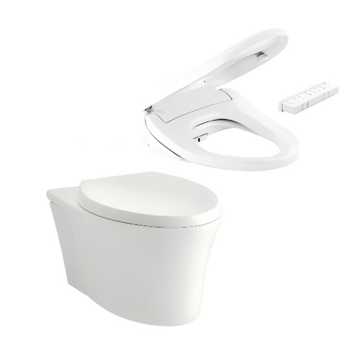 554*385*353mm Kohler Veil Ceramic Gloss White Rimless With C3-255 Bidet Seat Smart Toilet