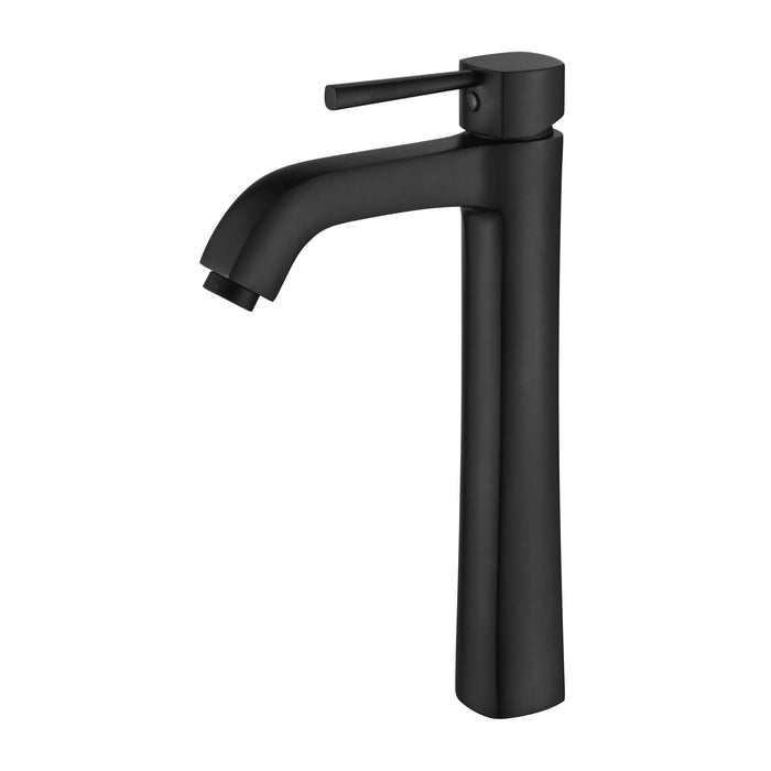 Modernnational Helena Matt Black Solid Brass High Rise Basin Mixer