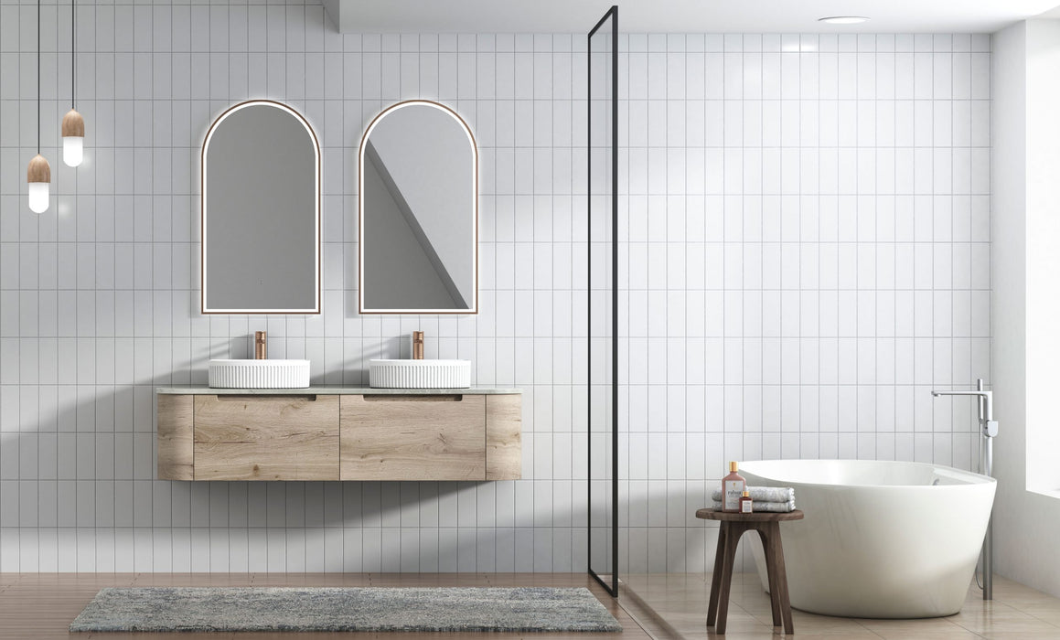 750-1800*460*350mm Aulic Hamilton Plywood Wall Hung Curving Vanity and German Accessories - HD reno