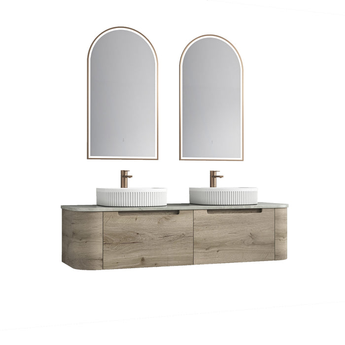 750-1800*460*350mm Aulic Hamilton Plywood Wall Hung Curving Vanity and German Accessories - HD reno