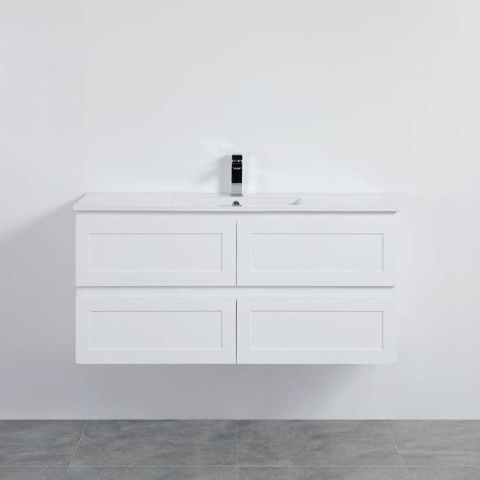 600-1500*460*560mm Matt White Bathroom Vanity Wall Hung Cabinet Only and Ceramic/Stone Top Available