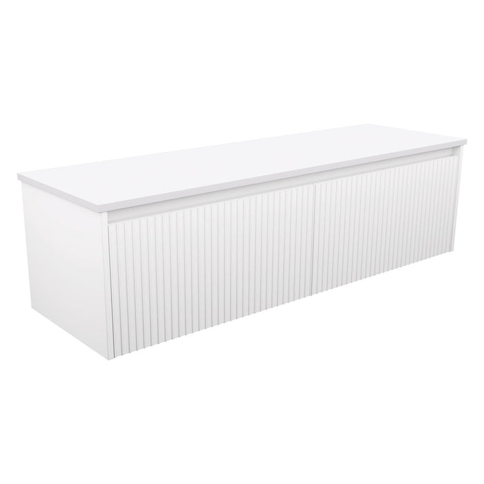750-1500*460*420mm FIE Alina Satin White Cabinet Only and Ceramic / Stone Top Available Wall Hung Vanity