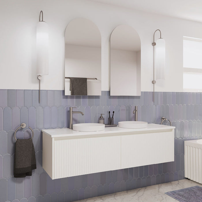750-1500*460*420mm FIE Alina Satin White Cabinet Only and Ceramic / Stone Top Available Wall Hung Vanity