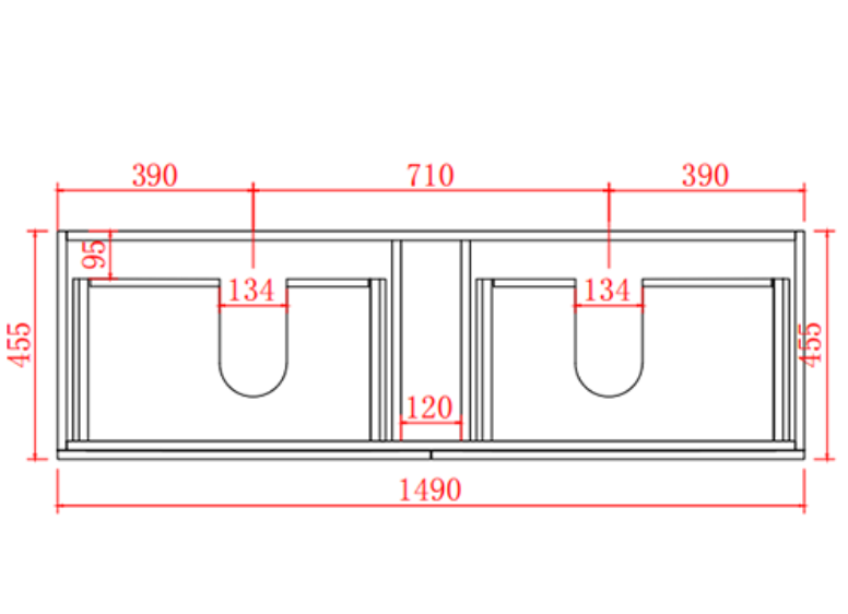 600-1500*460*560mm Stella Walnut Bathroom Vanity Wall Hung Cabinet Only and Ceramic/Stone Top Available