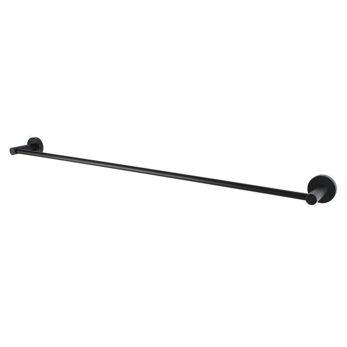 800mm Lucid Pin Series Round Black Single Towel Rack Rail - HD reno