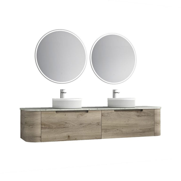 750-1800*460*350mm Aulic Hamilton Plywood Wall Hung Curving Vanity and German Accessories - HD reno