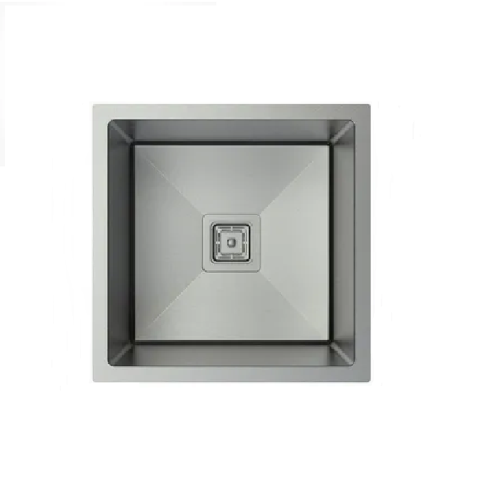 450*450*220mm CJ CJ 304 Grade S/Steel Single Bowl Round Edges Nano Glaze Scratch Resistant Sink Sink - HD reno