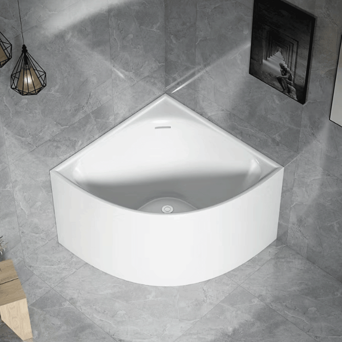 1000*1000*635mm Lukka Bingie With Overflow Corner Mini Acrylic Skirt Bathtub