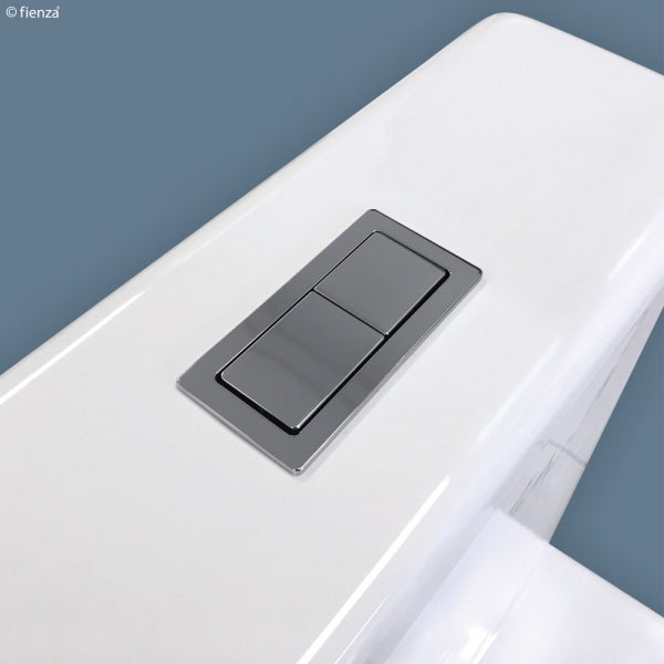 89*44mm Fienza Gun Metal Universal Rectangular Flush Buttons For Back To Wall Toilet Suites