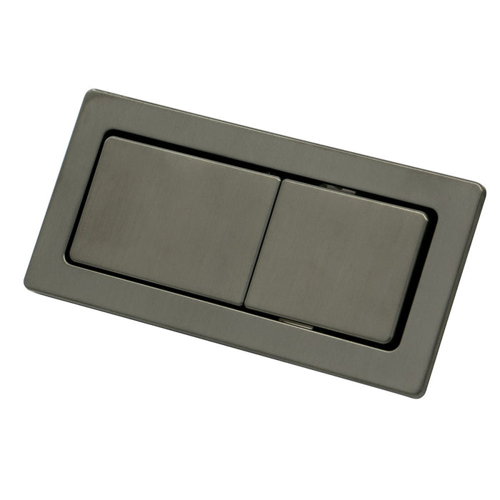 89*44mm Fienza Gun Metal Universal Rectangular Flush Buttons For Back To Wall Toilet Suites