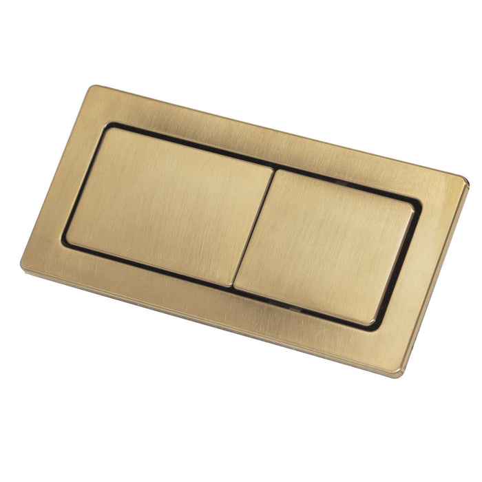 89*44mm Fienza Urban Brass Universal Rectangular Flush Buttons For Back To Wall Toilet Suites