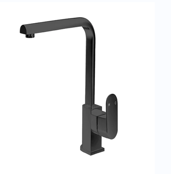 Modernnational Eva Matt Black Solid Brass Kitchen Mixer
