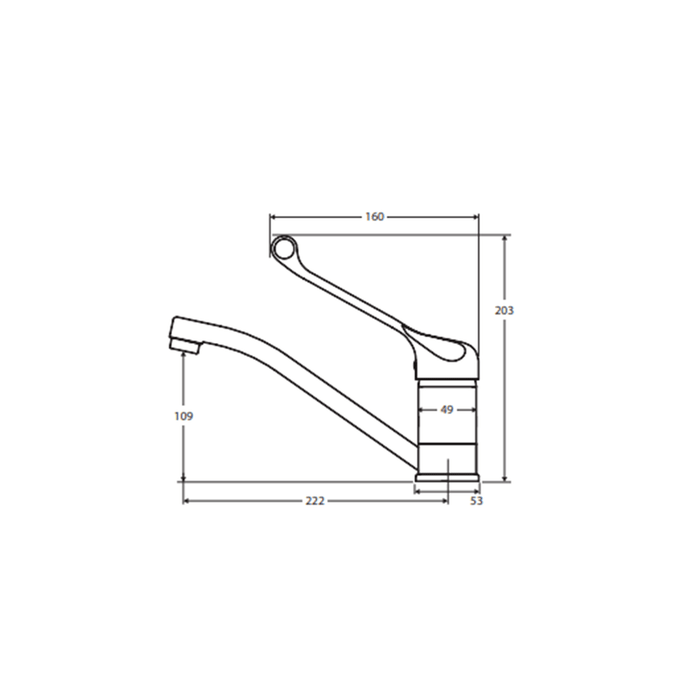 Fienza Stella Care Chrome Solid Brass Swivel Sink Mixer