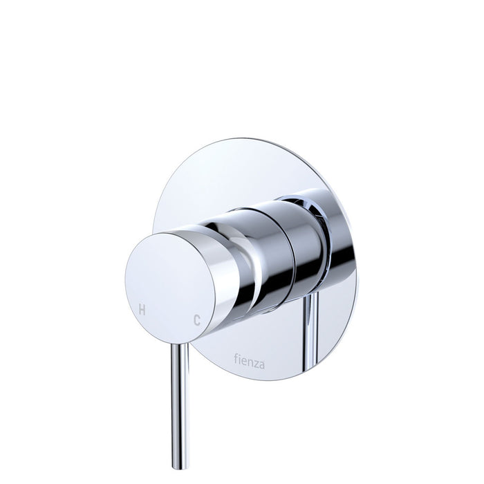 100mm Fienza Kaya Chrome/Matt White/Matt Black/Brushed Nickel/Gun Metal/Urban Brass/Brushed Copper Solid Brass Large Round Plate Wall Mixer