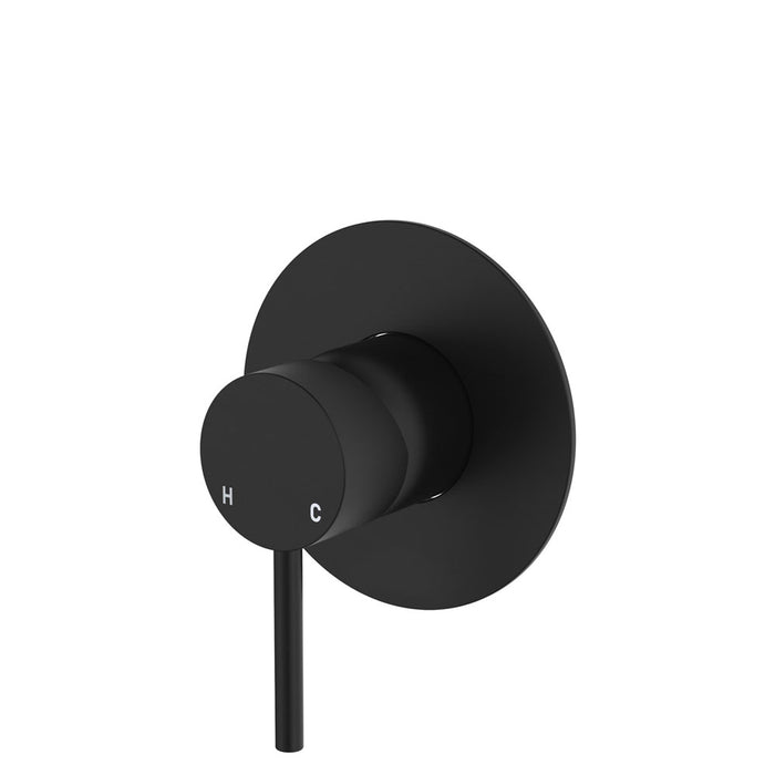 100mm Fienza Kaya Chrome/Matt White/Matt Black/Brushed Nickel/Gun Metal/Urban Brass/Brushed Copper Solid Brass Large Round Plate Wall Mixer