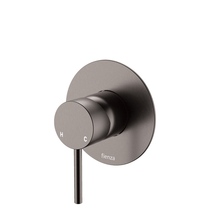 100mm Fienza Kaya Chrome/Matt White/Matt Black/Brushed Nickel/Gun Metal/Urban Brass/Brushed Copper Solid Brass Large Round Plate Wall Mixer