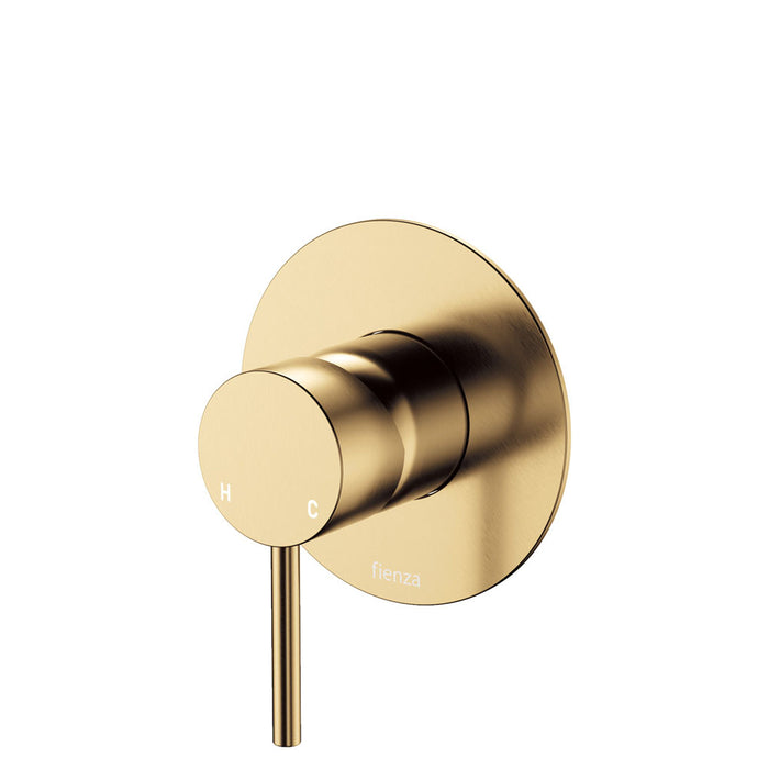 100mm Fienza Kaya Chrome/Matt White/Matt Black/Brushed Nickel/Gun Metal/Urban Brass/Brushed Copper Solid Brass Large Round Plate Wall Mixer