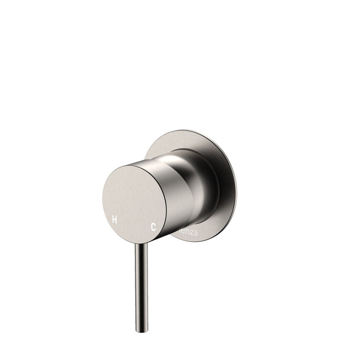 65mm Fienza Kaya Chrome/Matt White/Matt Black/Brushed Nickel/Gun Metal/Urban Brass/Brushed Copper Solid Brass Small Round Plate Wall Mixer