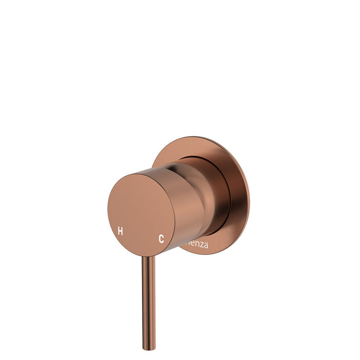 65mm Fienza Kaya Chrome/Matt White/Matt Black/Brushed Nickel/Gun Metal/Urban Brass/Brushed Copper Solid Brass Small Round Plate Wall Mixer