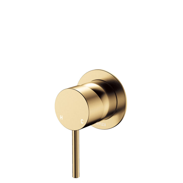 65mm Fienza Kaya Chrome/Matt White/Matt Black/Brushed Nickel/Gun Metal/Urban Brass/Brushed Copper Solid Brass Small Round Plate Wall Mixer