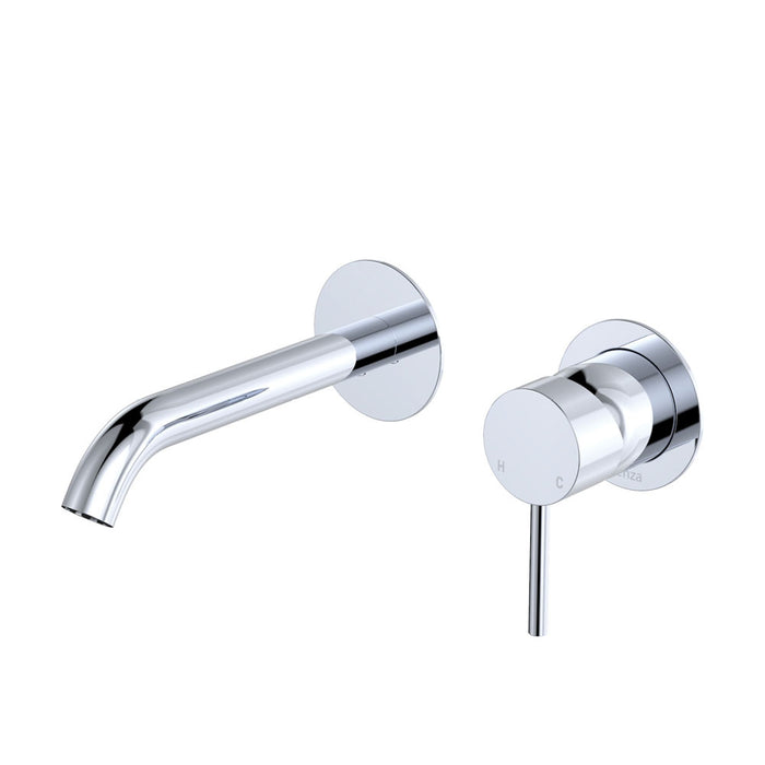 160mm Outlet Fienza Kaya Chrome/Matt White/Matt Black/Brushed Nickel/Gun Metal/Urban Brass/Brushed Copper Solid Brass Round Plates Basin/Bath Wall Mixer Set