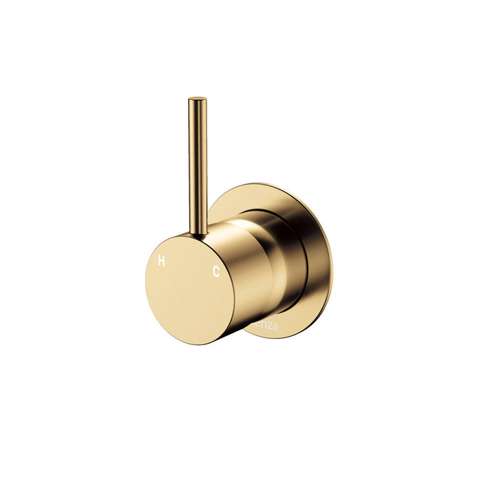 65mm Fienza Kaya Chrome/Matt White/Matt Black/Brushed Nickel/Gun Metal/Urban Brass Solid Brass Small Round Plate Up Wall Mixer