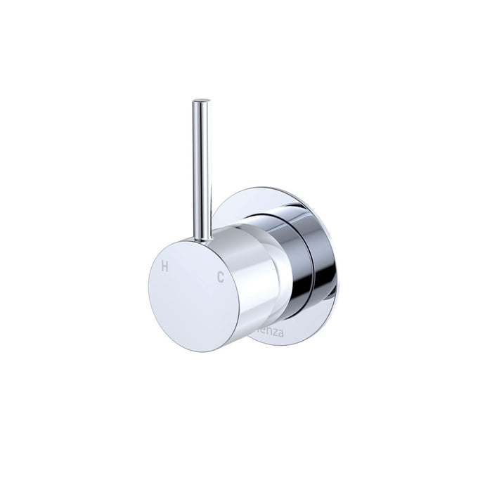 65mm Fienza Kaya Chrome/Matt White/Matt Black/Brushed Nickel/Gun Metal/Urban Brass Solid Brass Small Round Plate Up Wall Mixer