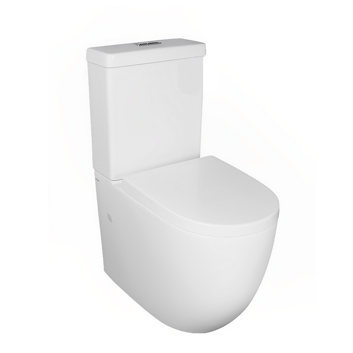 635*380*830mm Poseidon Rola Ceramic Gloss White Box Rim Back To Wall Toilet
