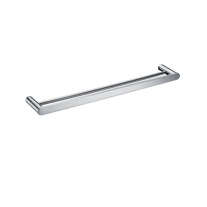 800mm Chrome/Matt Black/Brushed Gold/Brushed Nickel/Gunmetal Grey Stainless Steel RUND Double Towel Rail - HD reno