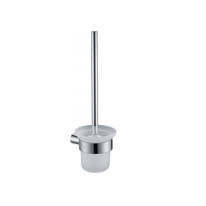 Chrome/Matt Black SS RUND Toilet Brush Holder
