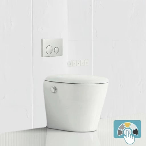 590*400*500mm Lafeme Autolux Rimless Gloss White Ceramic Smart Wall Floor Toilet - HD reno