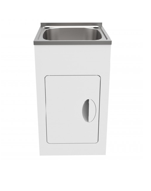 450*550mm (35L) White Metal Laundry Tub Cabinet With 304 Stainless Steel Sink