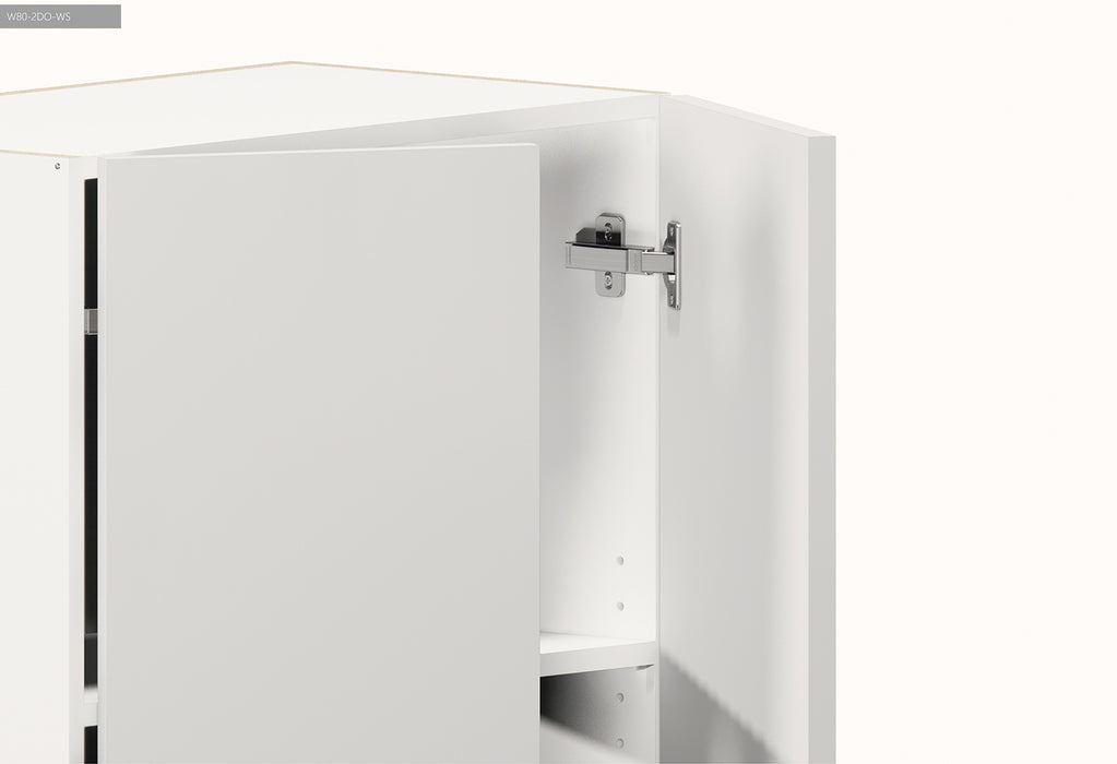 800*350*745mm Satin White Wall Kitchen Cabinet