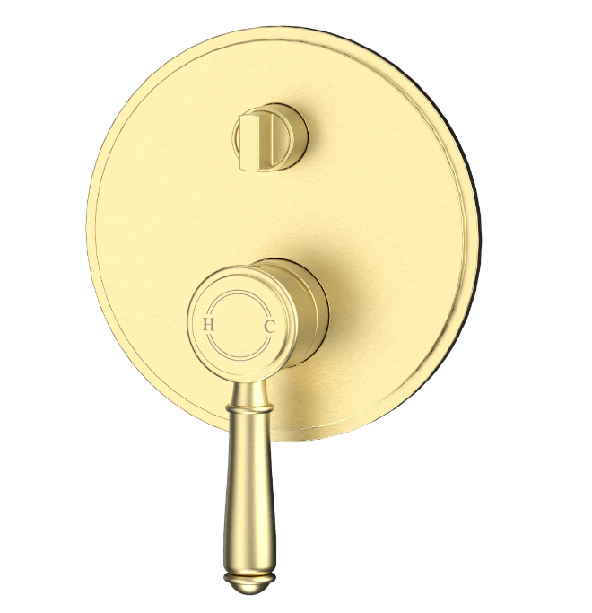 Clasico Wall Diverter Mixer Trim Kits Brushed Gold/Brushed Nickel/Chrome/Matt Black - HD reno