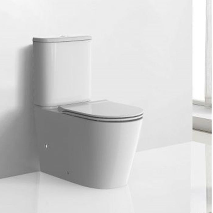 700*385*820mm Aquaperla Arrow Sergio Dual Washdown Two-piece Ceramic Gloss White Rimless Back To Wall Toilet - HD reno
