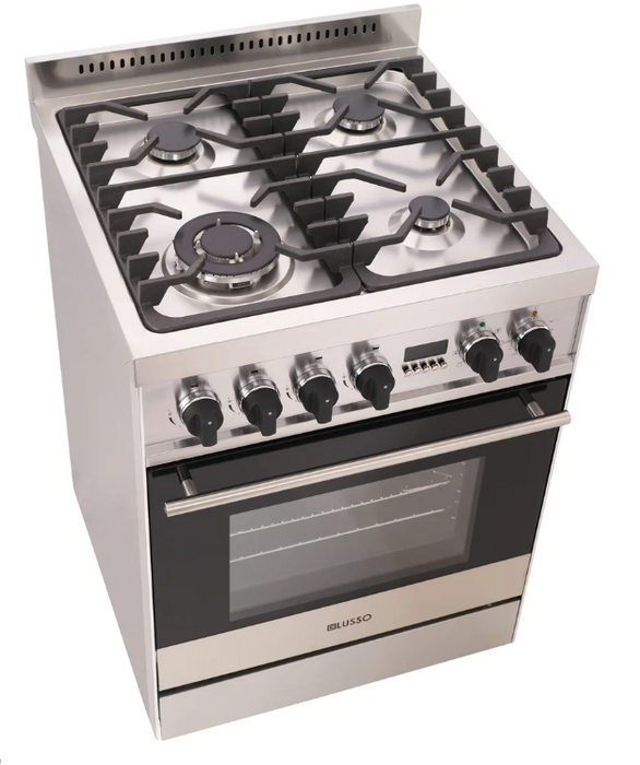 600mm Dilusso Freestanding With 4 Sabaf Gas Burners Dual Fuel Cooker