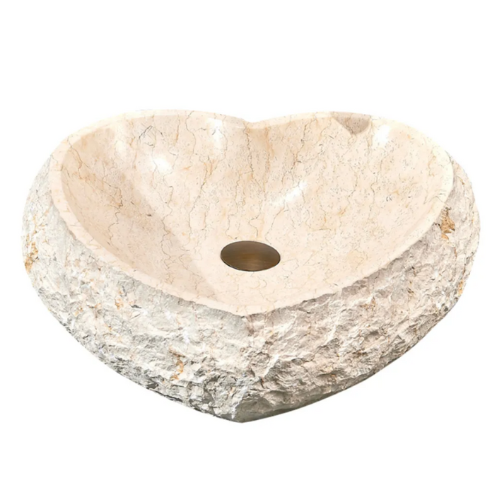 440*460*140mm Marble Stone Heart Shape Specical Shape Above Counter Art Basin