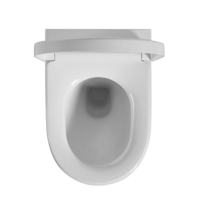 520*360*325mm Poseidon Avis Gloss White Rimless Ceramic Wall Hung Pan