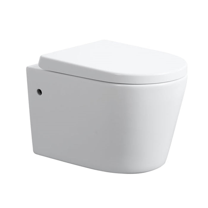 520*360*325mm Poseidon Avis Gloss White Rimless Ceramic Wall Hung Pan