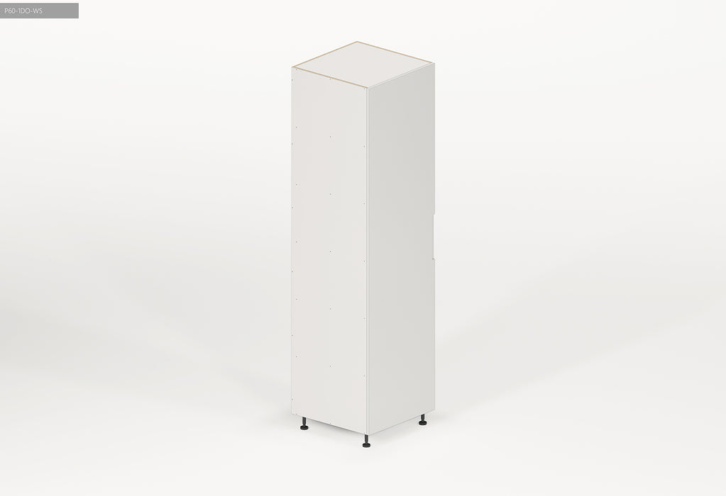 600*600*2300mm Satin White Finger Pull Pantry